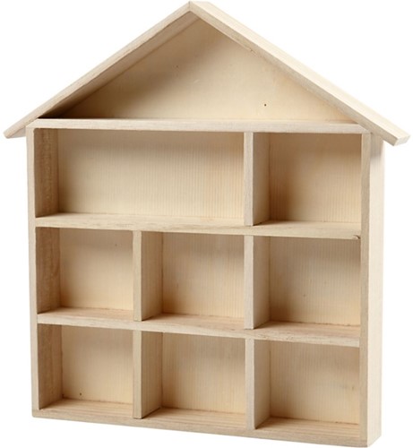 CC Houten Letterhuisje 26x25,2 cm