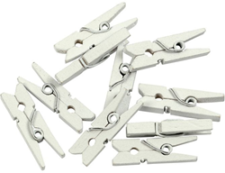 CC Mini Wäscheklammern 3x25 mm Weiß 36 Stück