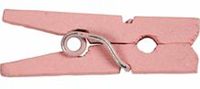 CC Mini Clothes Peg, light red, L: 25 mm, W: 3 mm, 36 pc/ 1 pack