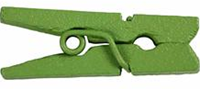 CC Mini Clothes Peg, green, L: 25 mm, W: 3 mm, 36 pc/ 1 pack