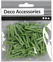 CC Mini Clothes Peg, green, L: 25 mm, W: 3 mm, 36 pc/ 1 pack-2