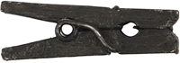 CC Mini Clothes Peg, black, L: 25 mm, W: 3 mm, 36 pc/ 1 pack