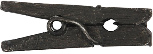 CC Mini Clothes Peg, black, L: 25 mm, W: 3 mm, 36 pc/ 1 pack
