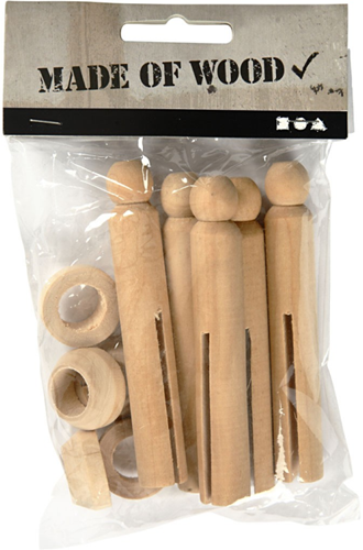 CC Houten Wasknijpers 9,5 cm 5 stuks-3