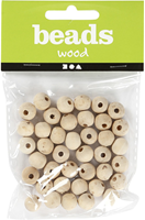 CC Houten Kralen 10 mm Naturel 40 stuks-2