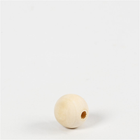 CC Houten Kralen 15 mm Naturel 20 stuks
