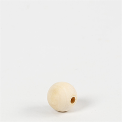 CC Houten Kralen 15 mm Naturel 20 stuks