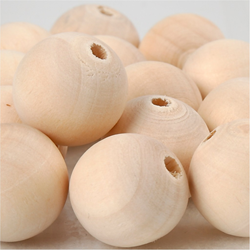 CC Houten Kralen 20 mm Naturel 14 stuks