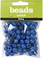 CC Houten Kralen 10 mm Blauw 70 stuks-2