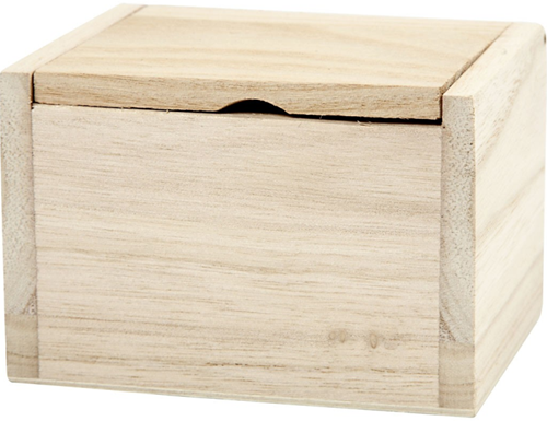 CC Houten Doos Klapdeksel 10x8,2x6,7 cm