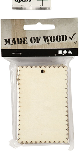 CC Houten Label 8x5,2 cm 8 stuks