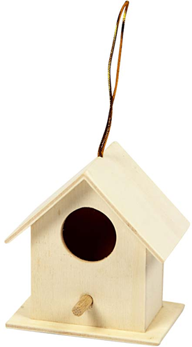 CC Houten Mini Vogelhuis 6x6 cm