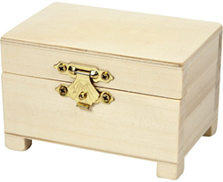 CC Houten Schatkistje op Pootjes 6x9x6 cm