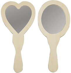 CC Houten Handspiegels 23 cm 2 stuks