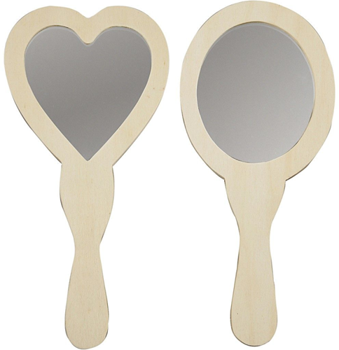 CC Houten Handspiegels 23 cm 2 stuks