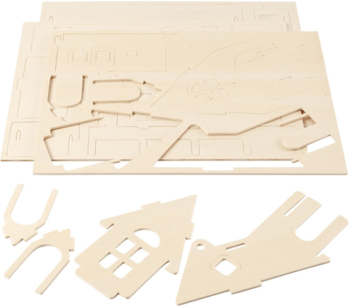 CC 3D-Holzbausatz Haus-3