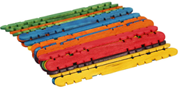 CC Construction sticks, assorted colours, L: 11,4 cm, W: 10 mm, 30 pc/ 1 pack