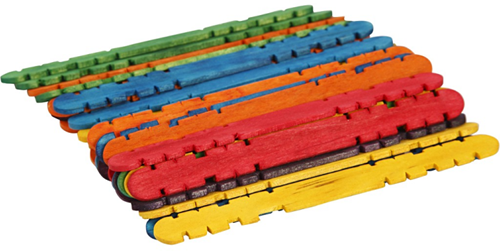 CC Construction sticks, assorted colours, L: 11,4 cm, W: 10 mm, 30 pc/ 1 pack