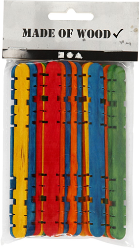 CC Construction sticks, assorted colours, L: 11,4 cm, W: 10 mm, 30 pc/ 1 pack-2