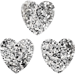 Pailletten Holografische Harten Zilver 15 mm 10gr