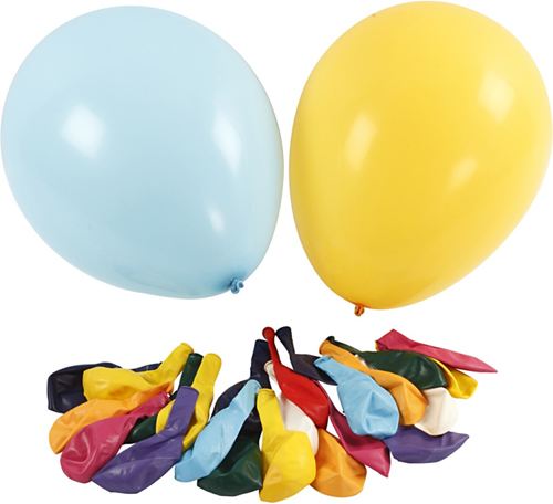 CC Balloons, assorted colours, Dia. 43 cm, 50 pc/ 1 pack