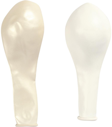 CC Balloons, white, mother-of-pearl, Round, Dia. 23 cm, 10 pc/ 1 pack