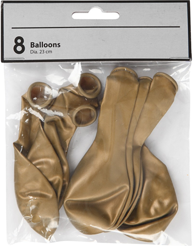 Ballonnen 23 cm Goud 10 stuks-2