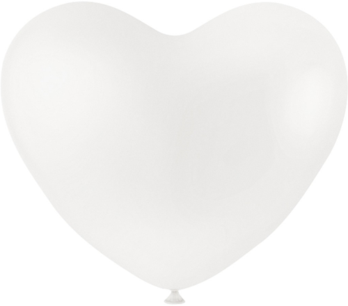 Ballonnen Hart 23 cm Wit 8 stuks
