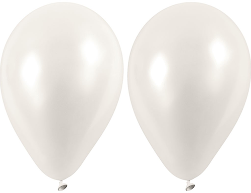 Ballonnen 23 cm Wit 10 stuks