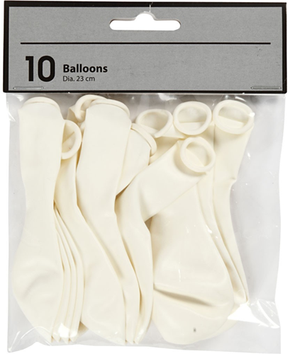 CC Balloons, white, Dia. 23 cm, 10 pc/ 1 pack-2