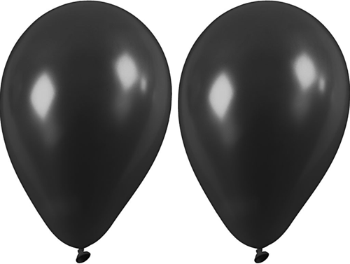 Ballonnen 23 cm Zwart 10 stuks