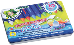 Jolly Superwaxies Aqua Krijt 10 stuks