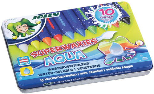 Jolly Superwaxies Aqua Krijt 10 stuks