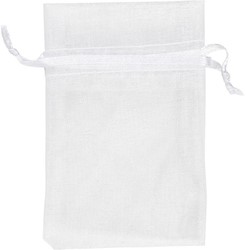 Organza Zakjes 7x10 cm Wit 10 stuks