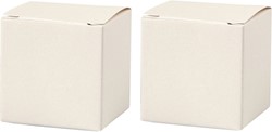Faltschachtel 5,5x5,5 cm Cremeweiß 10 Stück