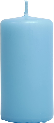 Kaars 10 cm Licht Turquoise 6 stuks