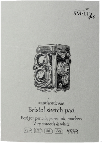 SMLT Papierblok Bristol A5 185gr 50 vel