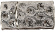 CC Magnetic Clasp, antique silver, size 7x29 mm, hole size 3x10 mm, 1 pc
