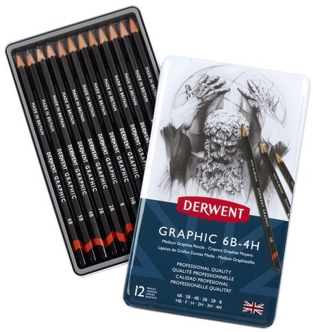Derwent Set Hard Pencils 12 Pieces-2