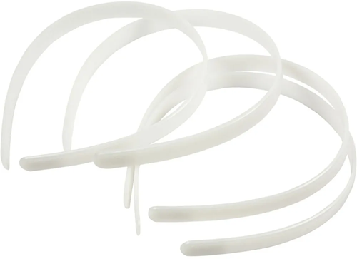 CC Plastic Diadeem 13 mm Wit 5 stuks