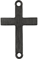 CC Metal Charms Cross 20x30 mm Black, pack of 4