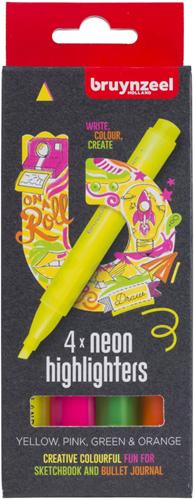 Bruynzeel Markeerstiften Neon 4 stuks
