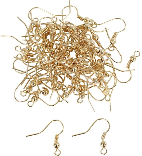 CC Franse Oorbelhaak 18 mm Goud 100 stuks