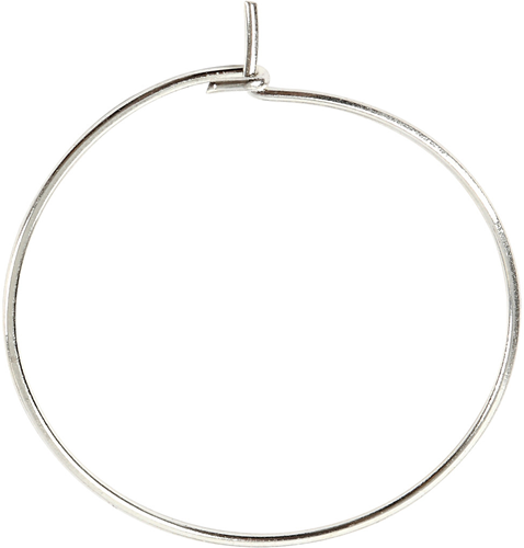 CC Oorbellen Rond 20 mm Zilver 8 stuks
