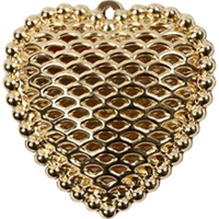 CC Jewelry Anhänger Herz 28x29 mm Gold