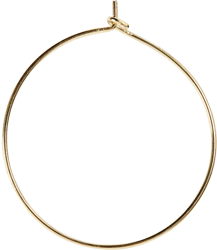 CC Oorbellen Rond 30 mm Goud 6 stuks