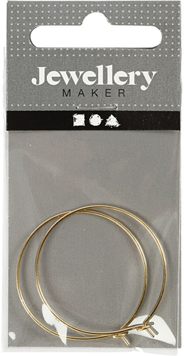 CC Oorbellen Rond 30 mm Goud 6 stuks-2