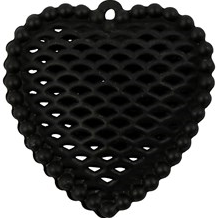 CC Jewelry pendant Heart 28x29 mm Black