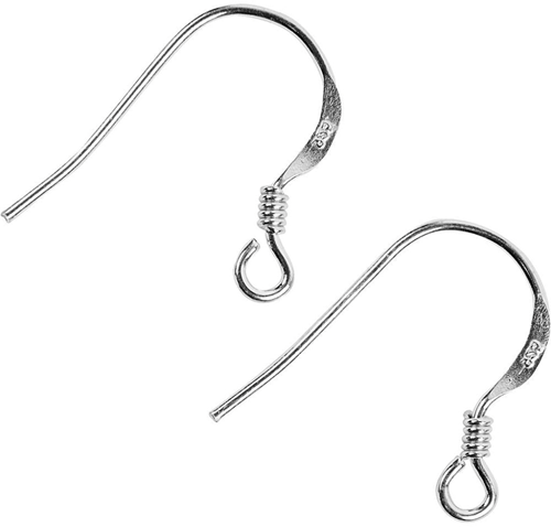 CC Franse Oorbelhaak 14 mm Sterling Zilver 10 stuks