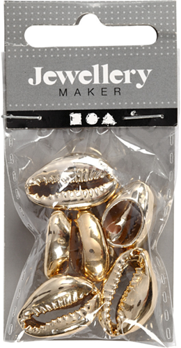 CC Schelpen Kralen 20 mm Goud 6 stuks-2